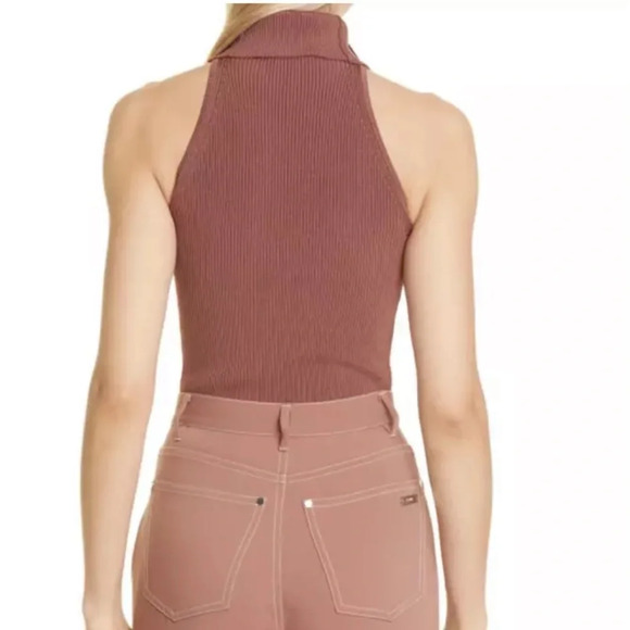 Et Ochs Women's Emily Rib Zip Polo Tank Top Shirt Size Large - Picture 3 of 13